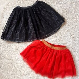 Gap Black and DC Superheros Orange Tulle Skirts Girls Sz 4/5